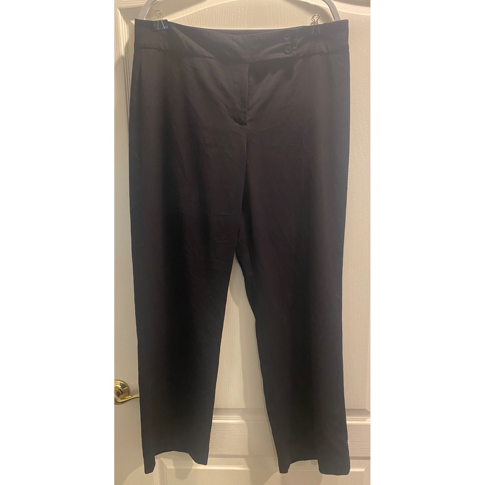 Gloria Vanderbilt Black Dress Pants Straight Leg Mid‎ Rise Trousers Womens